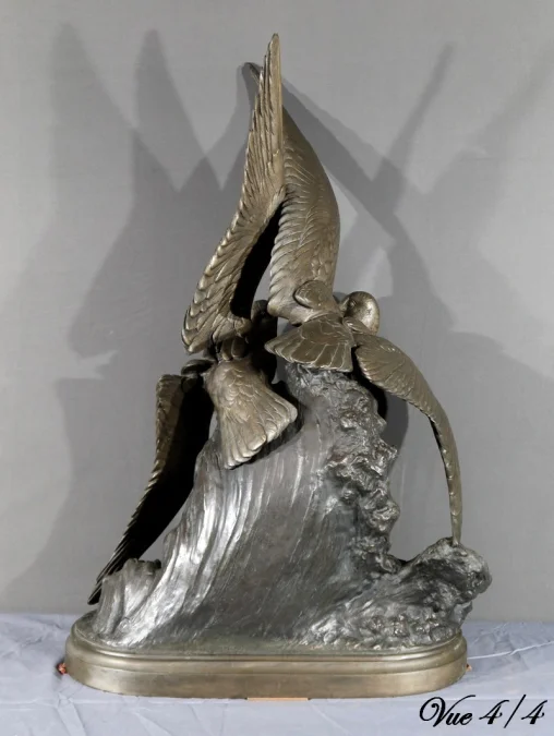 SPELTER-SKULPTUR signiert HENRI LECHESNE