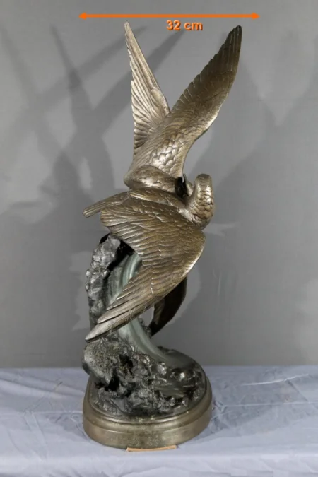 SPELTER-SKULPTUR signiert HENRI LECHESNE