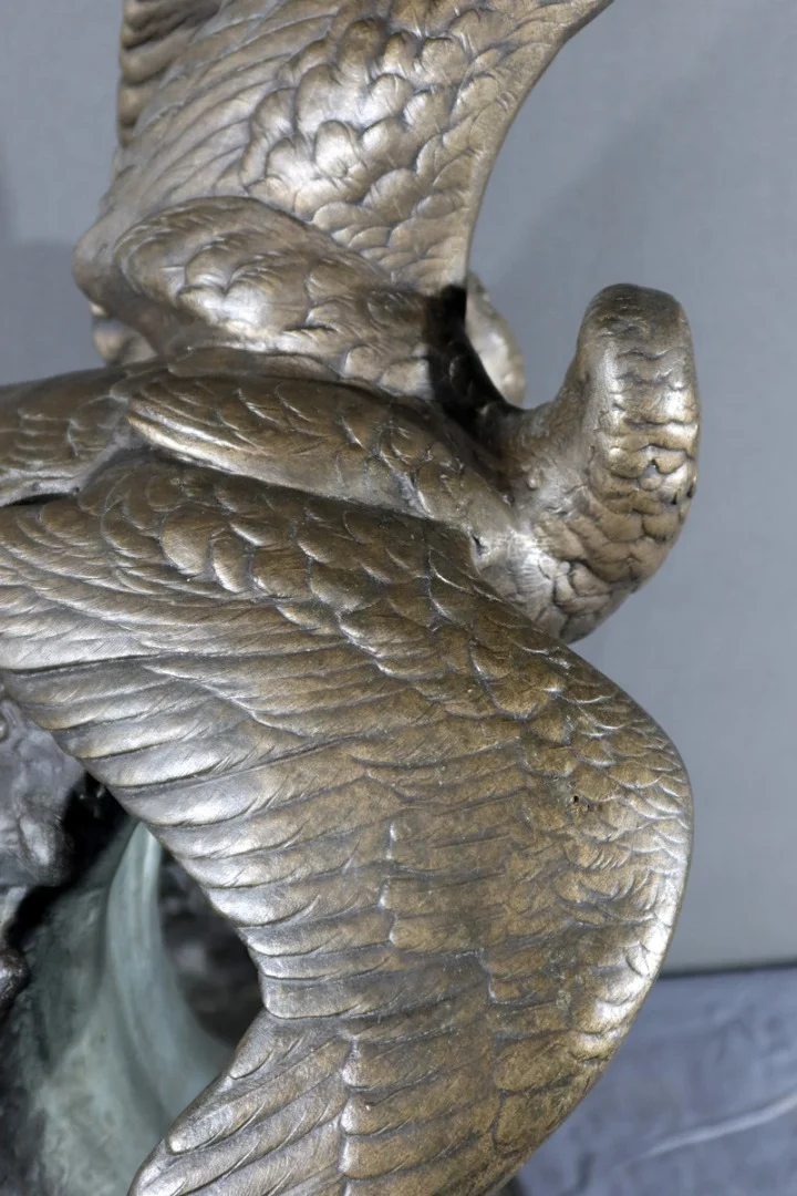 SPELTER SCULPTURE signed HENRI LECHESNE