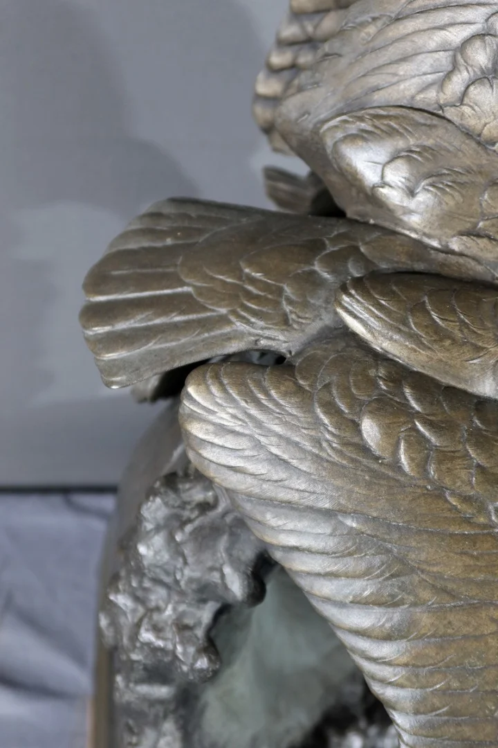 SPELTER SCULPTURE signed HENRI LECHESNE