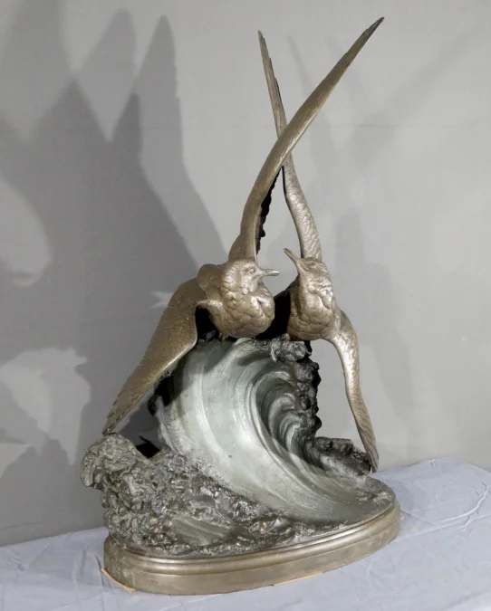 SPELTER-SKULPTUR signiert HENRI LECHESNE