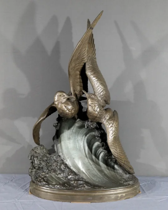 SPELTER-SKULPTUR signiert HENRI LECHESNE