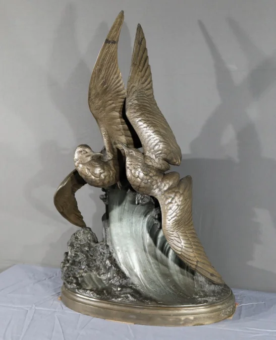 SPELTER-SKULPTUR signiert HENRI LECHESNE