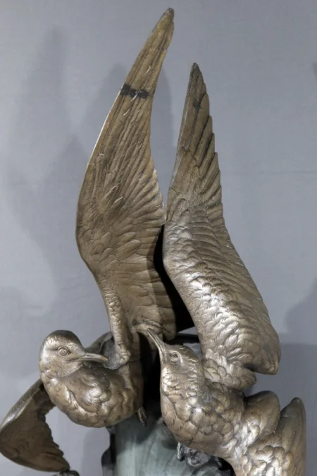 SPELTER-SKULPTUR signiert HENRI LECHESNE