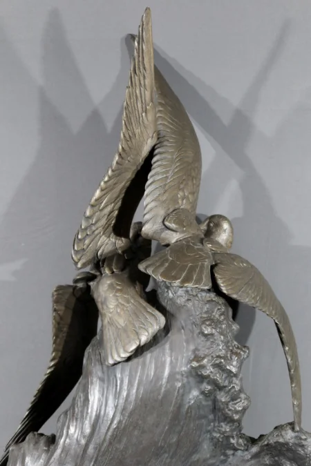 SPELTER-SKULPTUR signiert HENRI LECHESNE