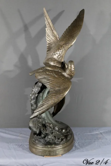 SPELTER-SKULPTUR signiert HENRI LECHESNE