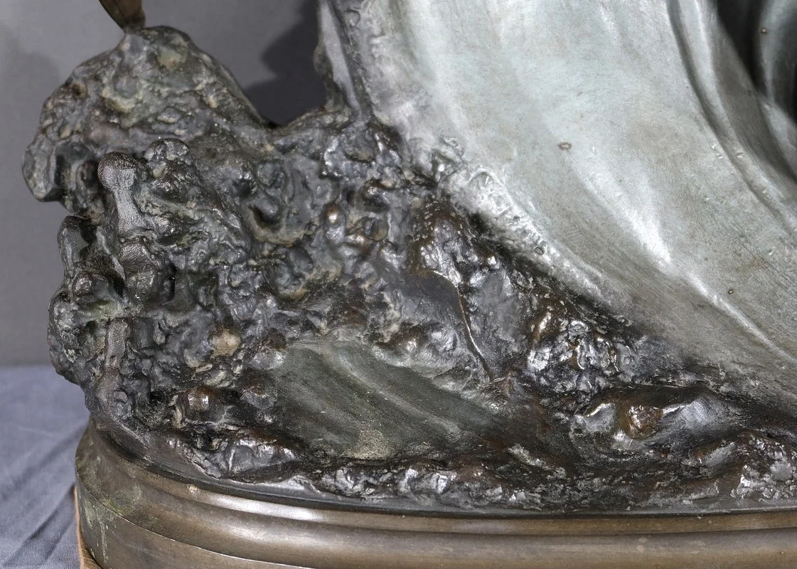 SPELTER SCULPTURE signed HENRI LECHESNE
