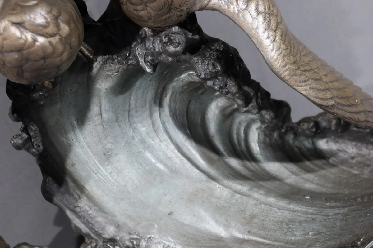 SPELTER SCULPTURE signed HENRI LECHESNE