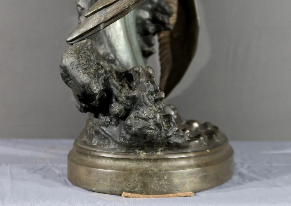 SPELTER SCULPTURE signed HENRI LECHESNE