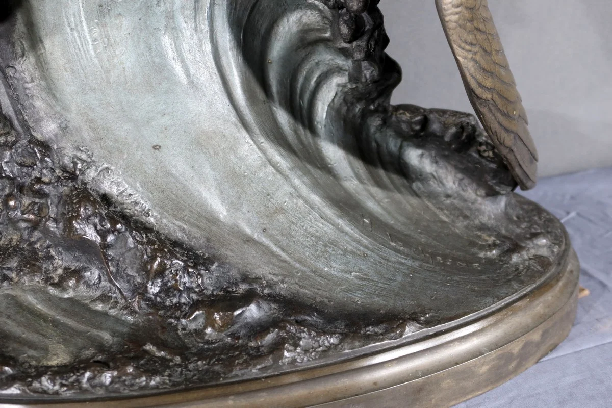 SPELTER SCULPTURE signed HENRI LECHESNE