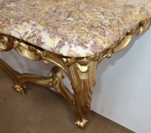 Console Murale en Bois Doré, style Louis XV – Milieu XXe