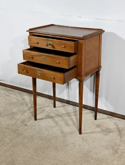 Petit Table de Salon en Merisier et Noyer, époque Louis XVI – Fin XVIIIe
