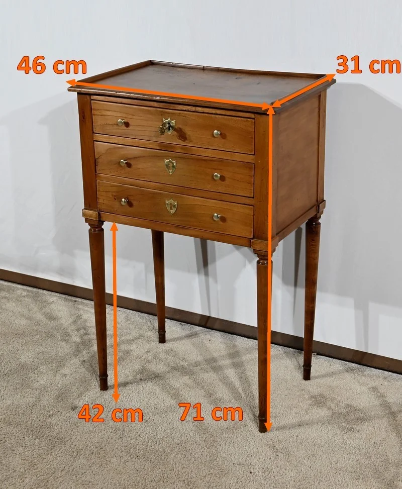Petit Table de Salon en Merisier et Noyer, époque Louis XVI – Fin XVIIIe