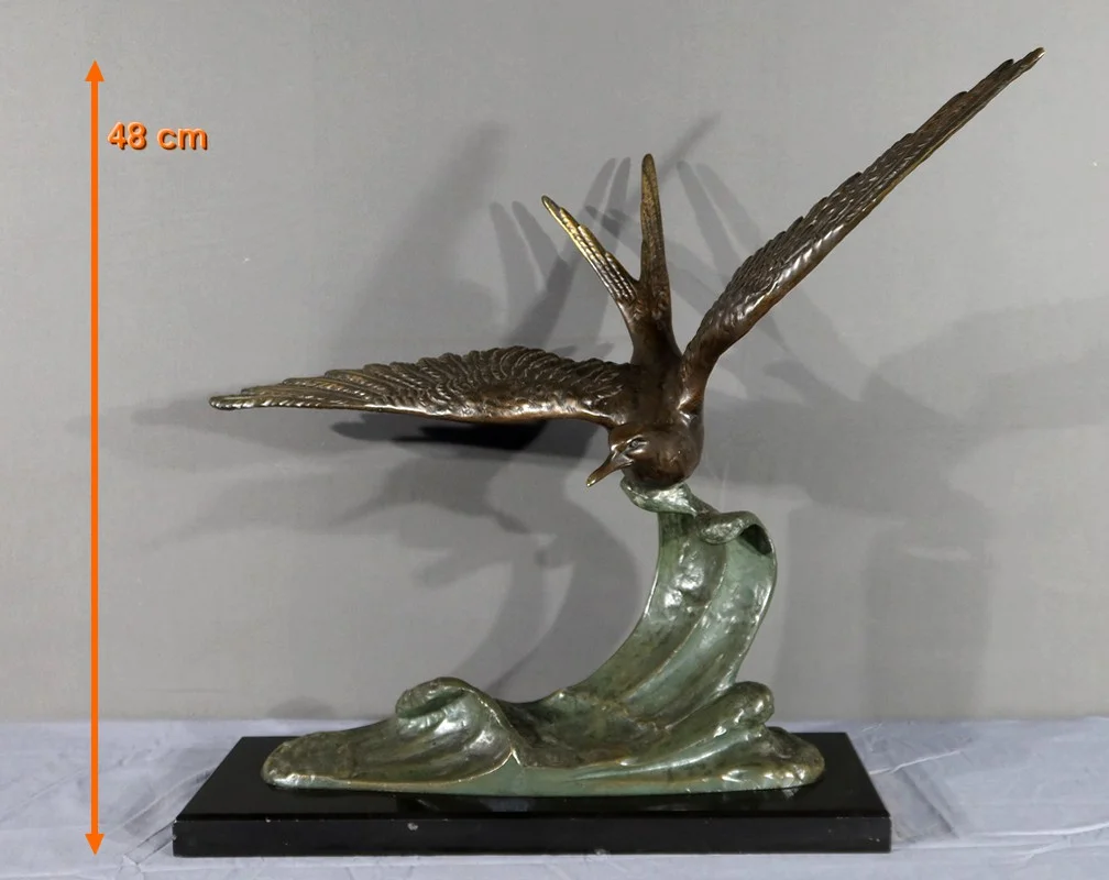 BRONZE SEAGULL attributed to ERGET