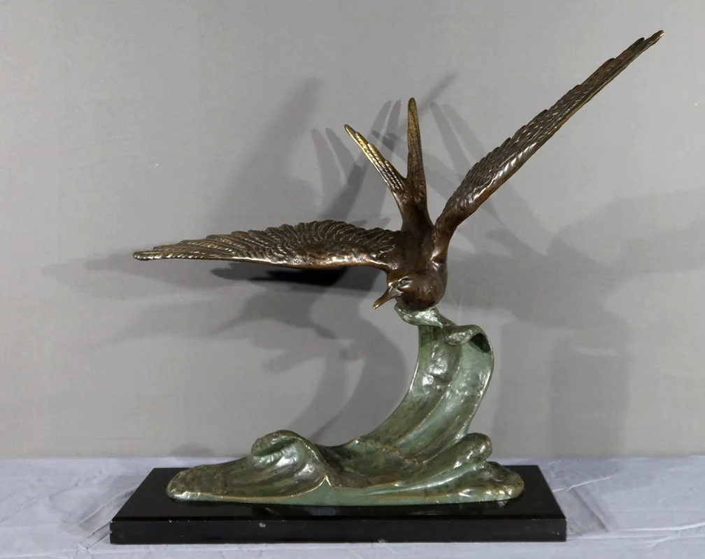 BRONZE MÖWE, zugeschrieben ERGET