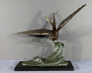 BRONZE MÖWE, zugeschrieben ERGET