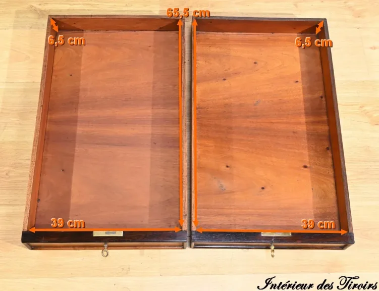 Table Bureau à Volets en Palissandre Massif, époque Restauration – Début XIXe