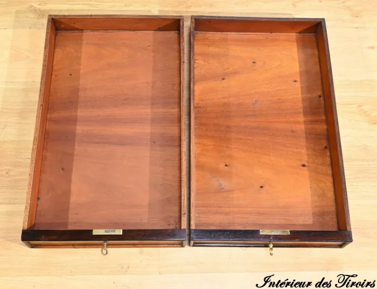 Table Bureau à Volets en Palissandre Massif, époque Restauration – Début XIXe