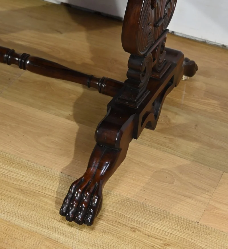 Table Bureau à Volets en Palissandre Massif, époque Restauration – Début XIXe