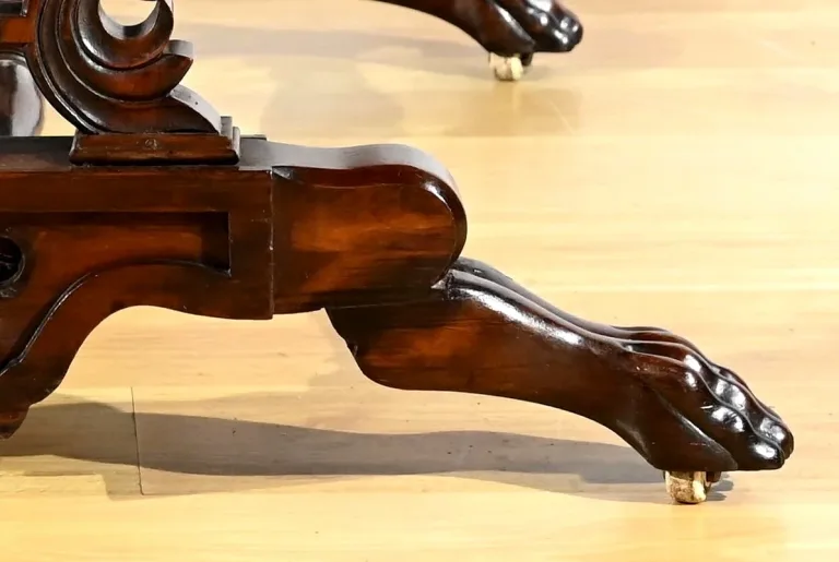 Table Bureau à Volets en Palissandre Massif, époque Restauration – Début XIXe