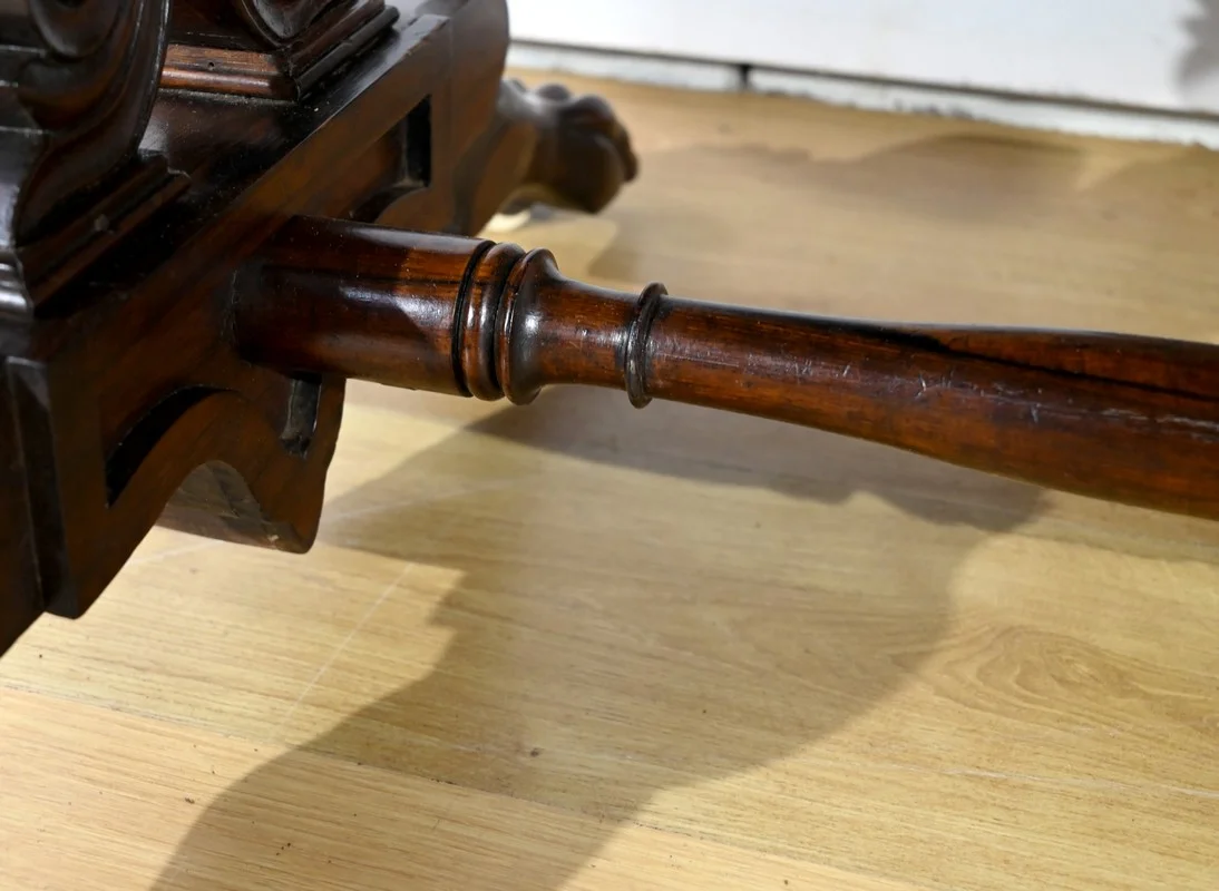 Table Bureau à Volets en Palissandre Massif, époque Restauration – Début XIXe