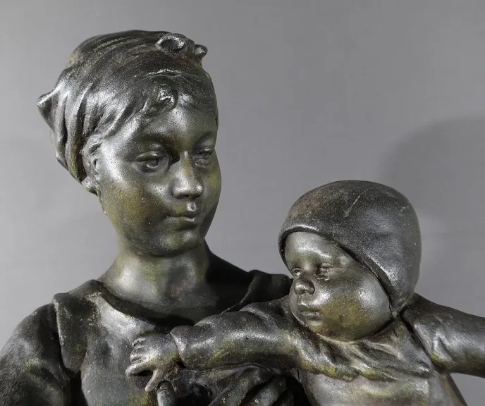 ZINKENSTATUE von L. STEINER