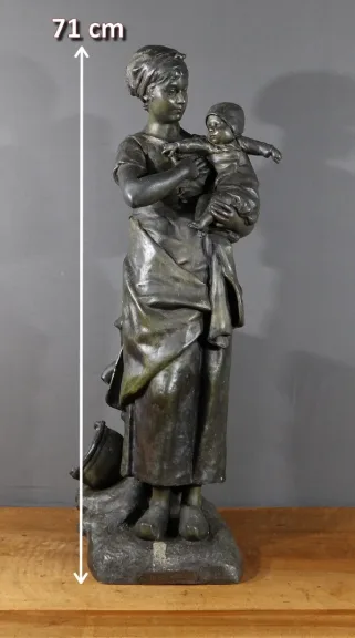 ZINKENSTATUE von L. STEINER