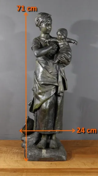 ZINKENSTATUE von L. STEINER