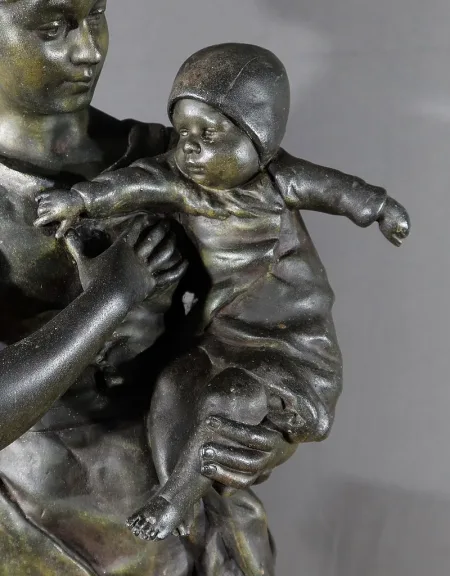 ZINKENSTATUE von L. STEINER