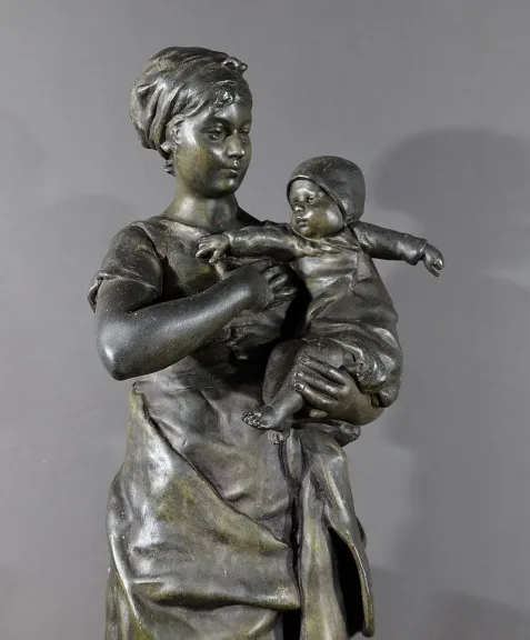 ZINKENSTATUE von L. STEINER