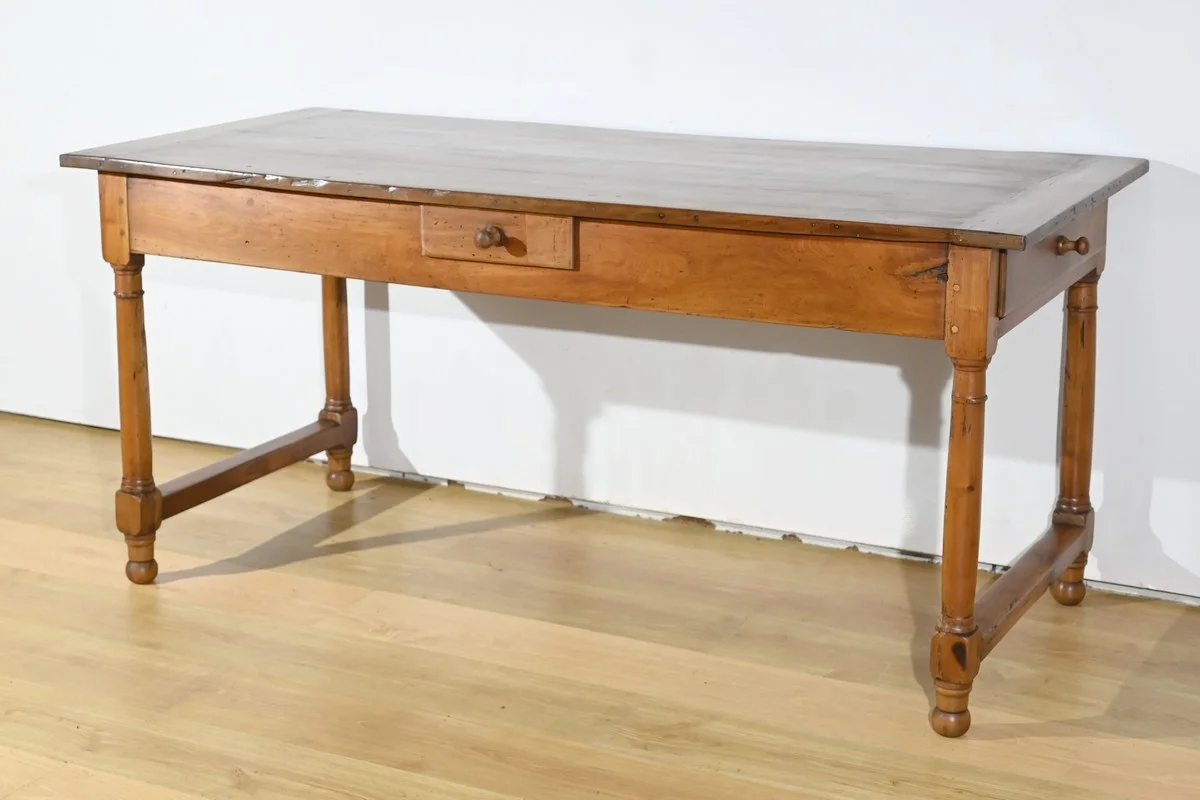 Table de Ferme de Propriété en Merisier, style Louis XIV – Début XIXe