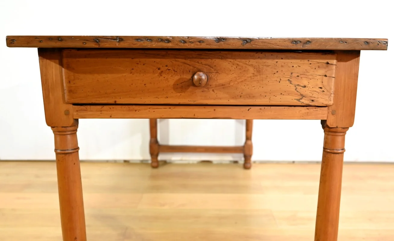Table de Ferme de Propriété en Merisier, style Louis XIV – Début XIXe