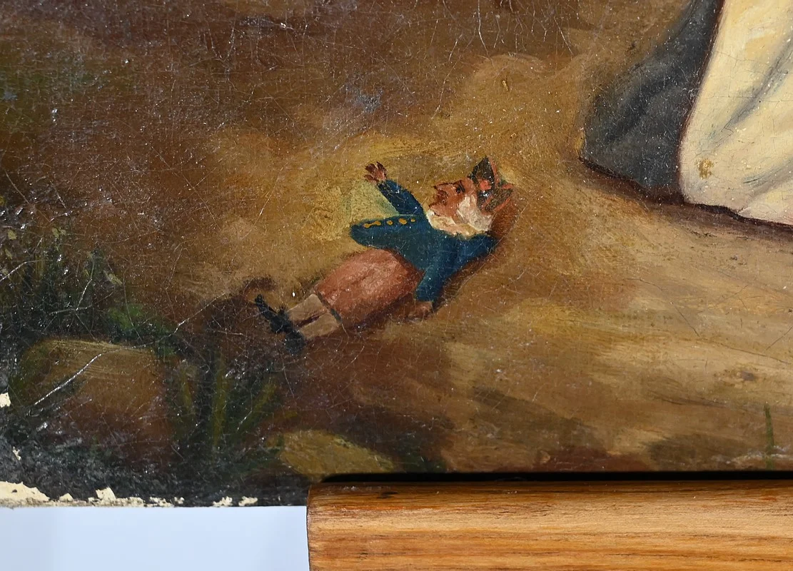 Huile sur Toile « Jeux d’Enfants », École Française du XIXe