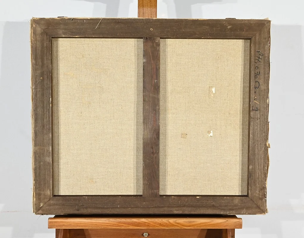 Huile sur Toile « Jeux d’Enfants », École Française du XIXe