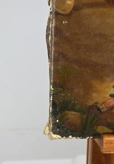 Huile sur Toile « Jeux d’Enfants », École Française du XIXe
