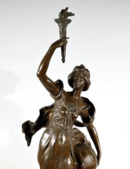 SPELTER-SKULPTUR von AUGUSTE MOREAU