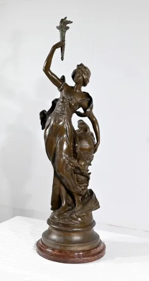 SPELTER-SKULPTUR von AUGUSTE MOREAU