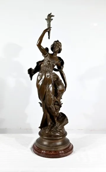 SPELTER-SKULPTUR von AUGUSTE MOREAU