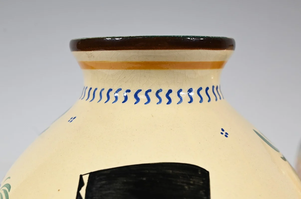 PAIR OF QUIMPER VASES