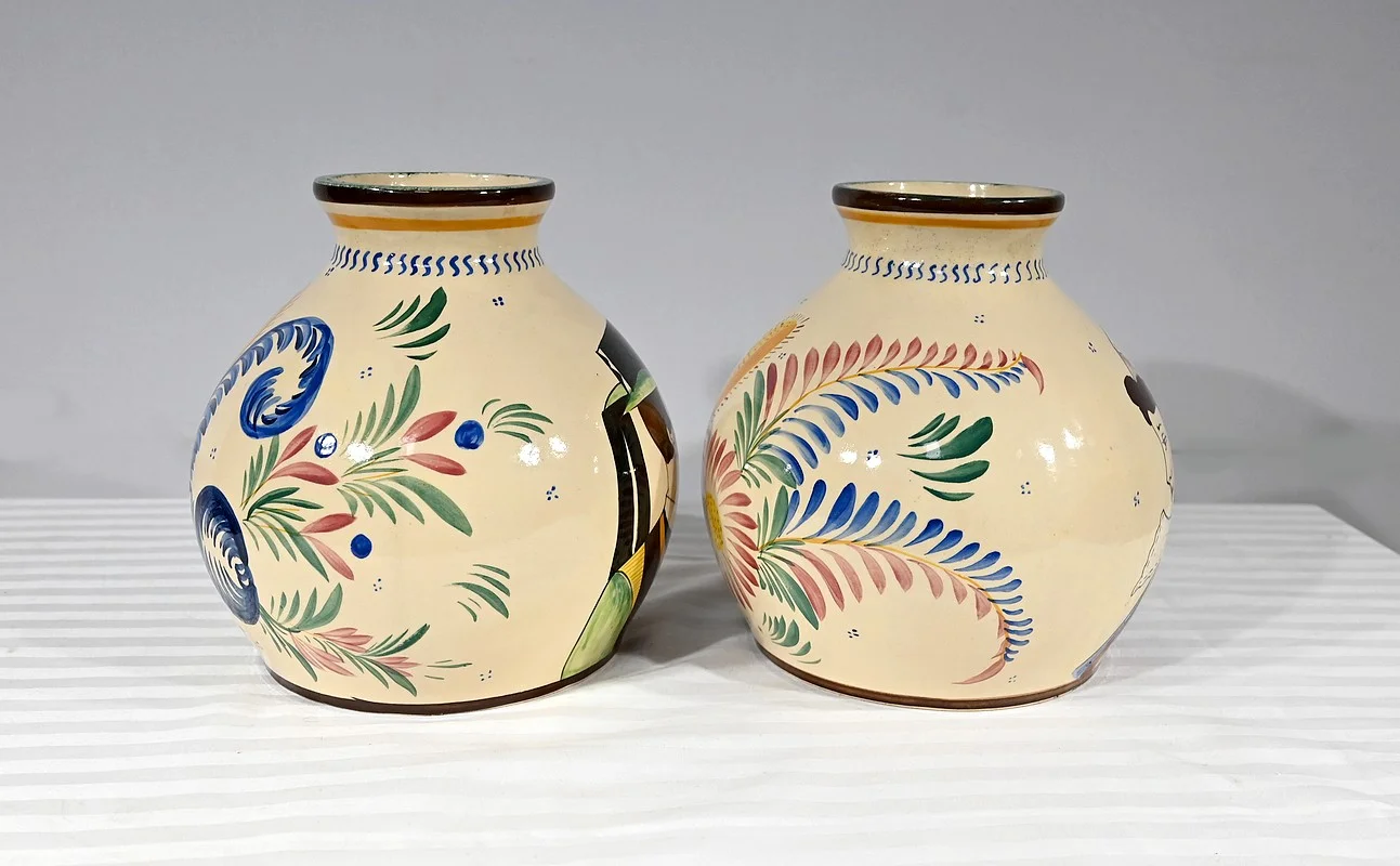 PAIR OF QUIMPER VASES