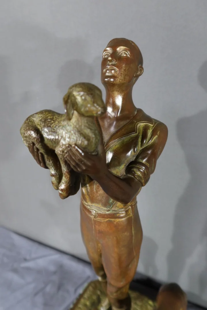 Sculpture en Bronze à Double Patine - Début XXe