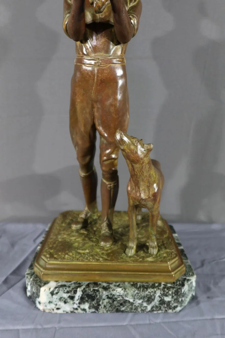 Sculpture en Bronze à Double Patine - Début XXe