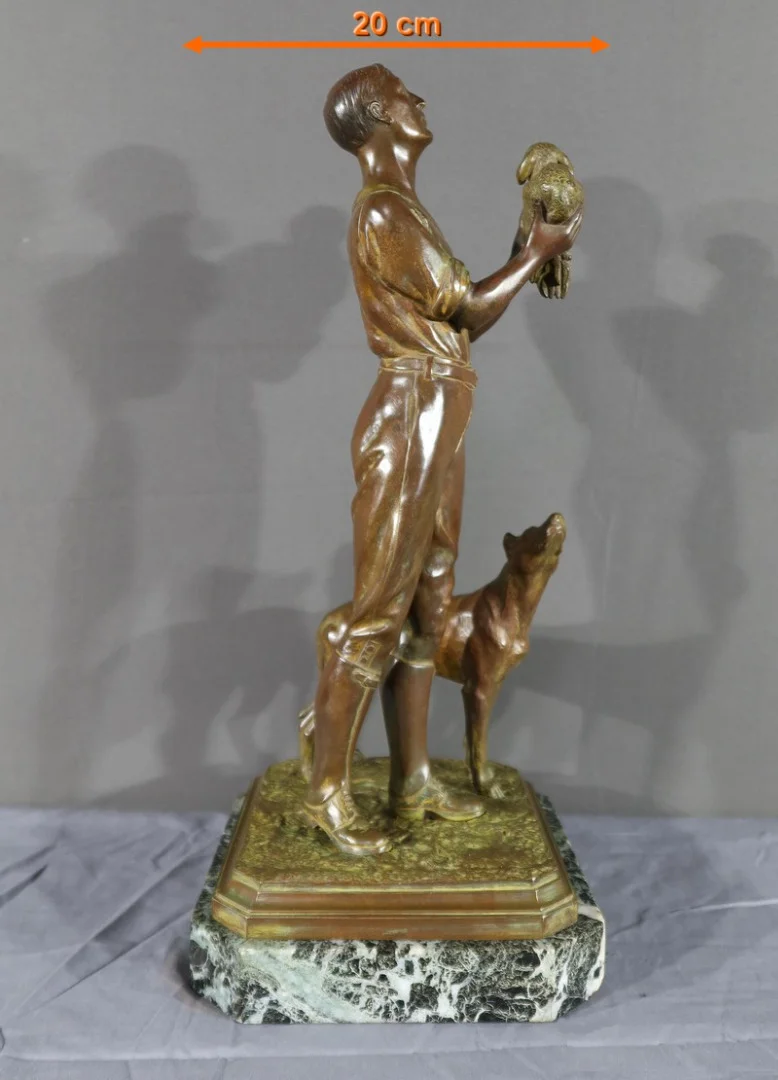 Sculpture en Bronze à Double Patine - Début XXe