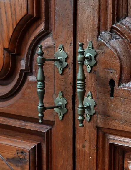 Rares Portes Indiennes en Teck, goût Louis XIV, Pondichéry - XIXe