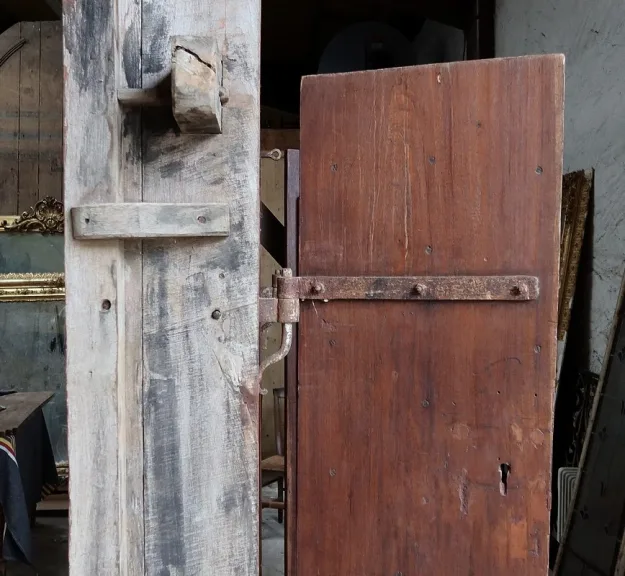 Rares Portes Indiennes en Teck, goût Louis XIV, Pondichéry - XIXe
