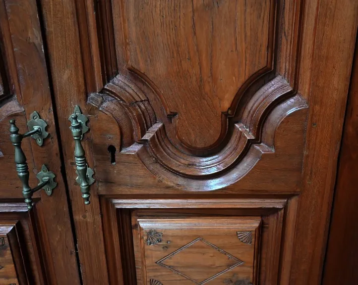 Rares Portes Indiennes en Teck, goût Louis XIV, Pondichéry - XIXe