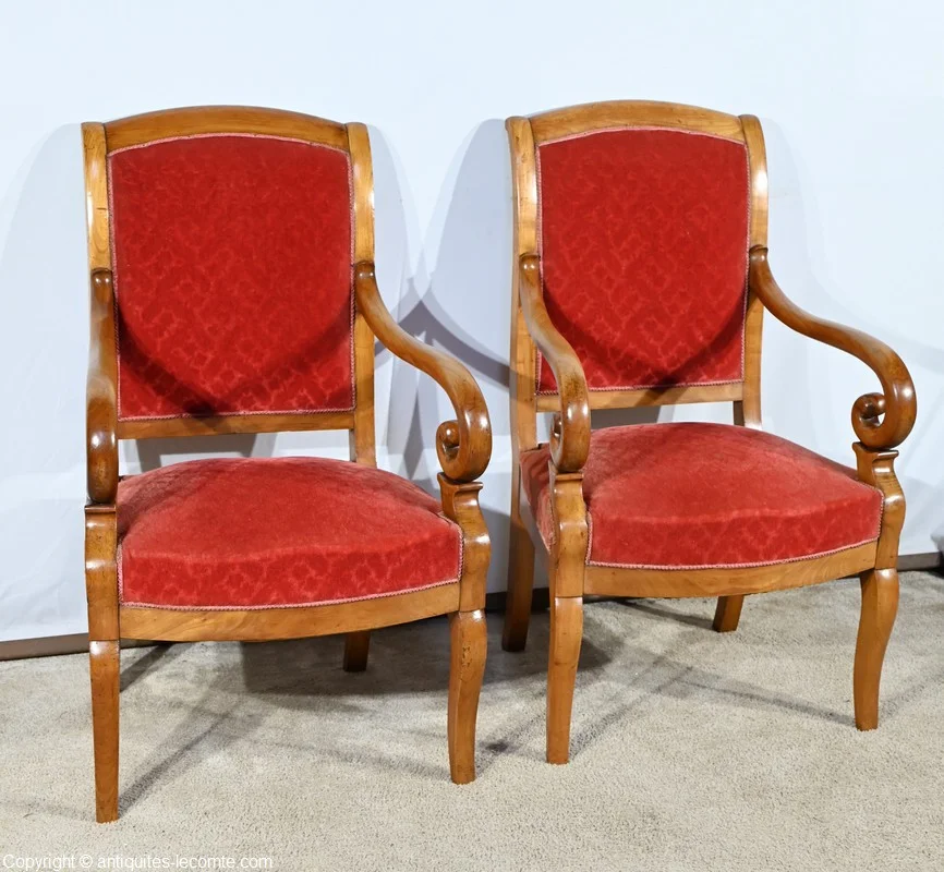 PAIR OF LOUIS PHILIPPE PERIOD ARCHAIRS