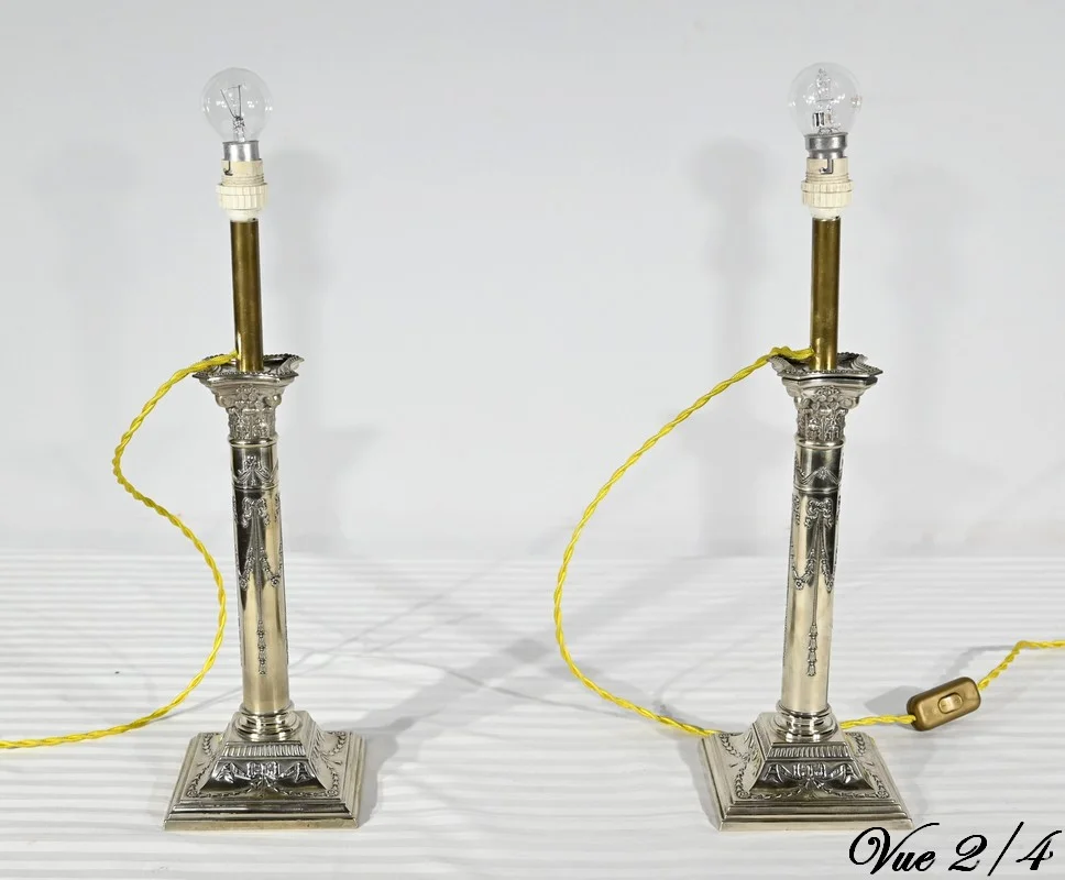 SILVER PLATE LAMPS