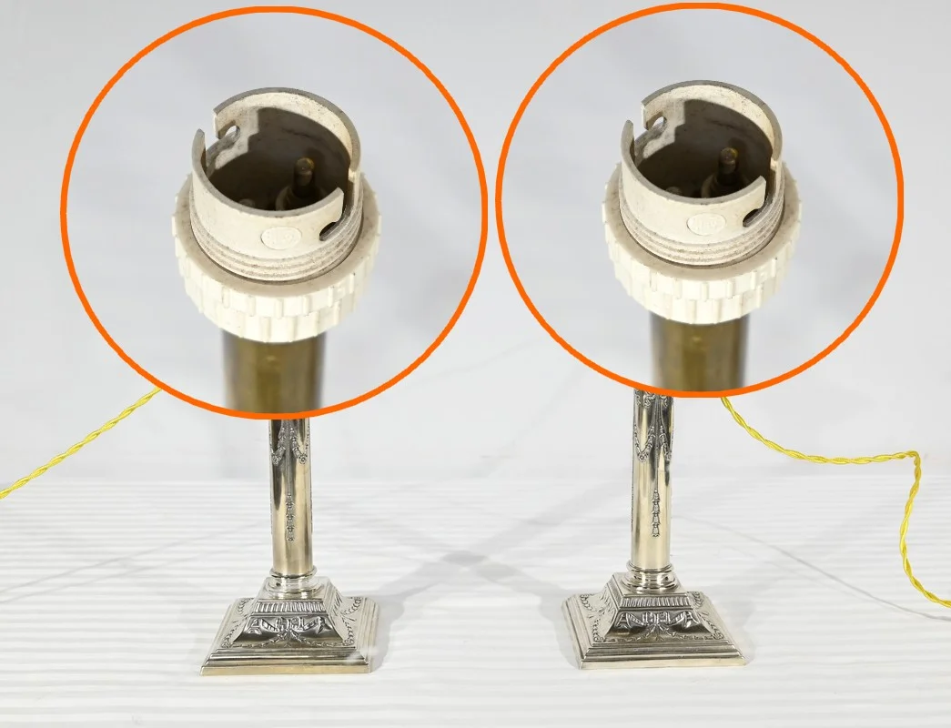 SILVER PLATE LAMPS