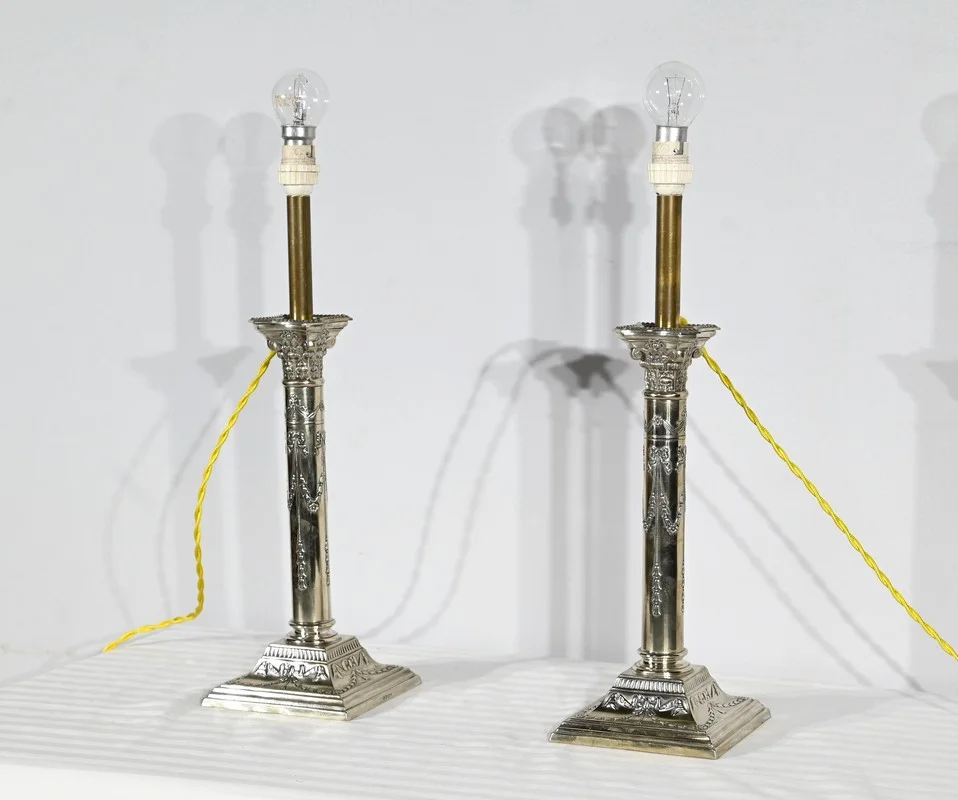 SILVER PLATE LAMPS